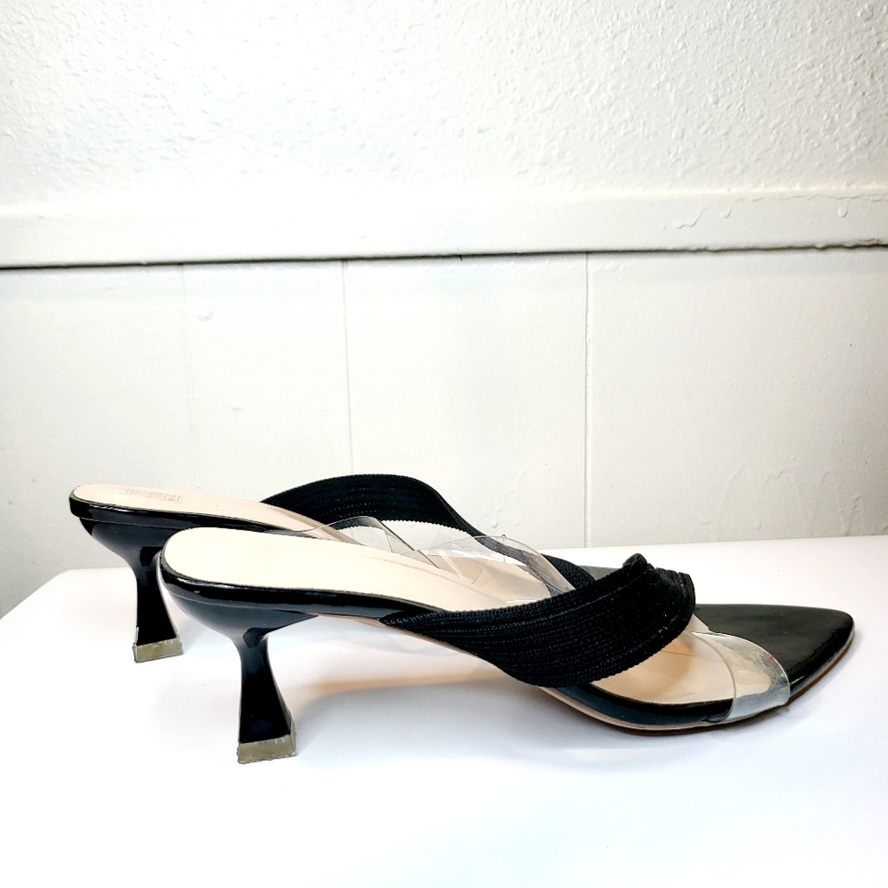 2024 Female Slippers Women Fashion High Heels Transparent Medium Heel Elegant